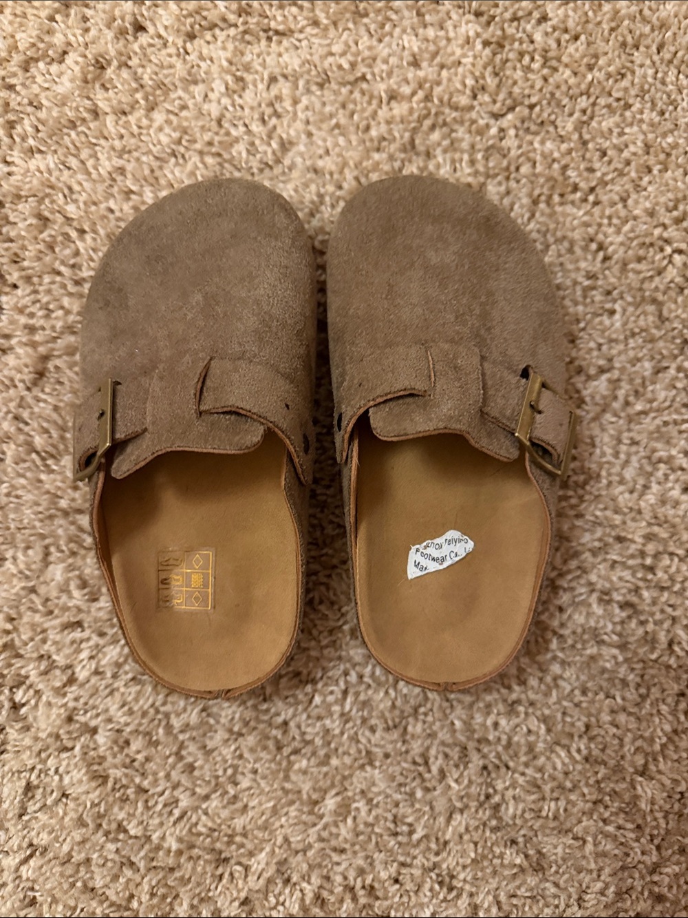 Girls Suede Slip-On Clog in Brown